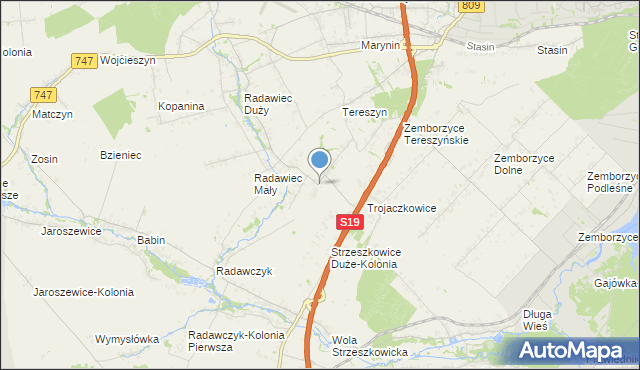 mapa Radawczyk Drugi, Radawczyk Drugi na mapie Targeo